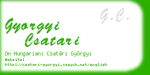 gyorgyi csatari business card