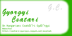 gyorgyi csatari business card